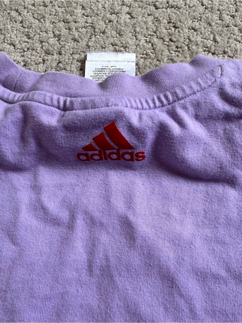 Adidas X Farm Rio Graphic Tee Women’s Short Sleeve Shirt Purple Palm Tree XS - Picture 8 of 8